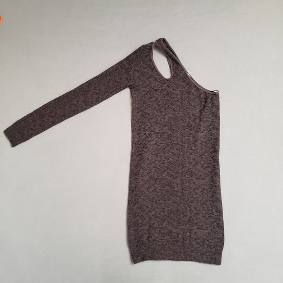 BCBGENERATION‎ One Shoulder Bodycon Dress XS/S NWT y2k Brown Textured - Picture 2 of 12